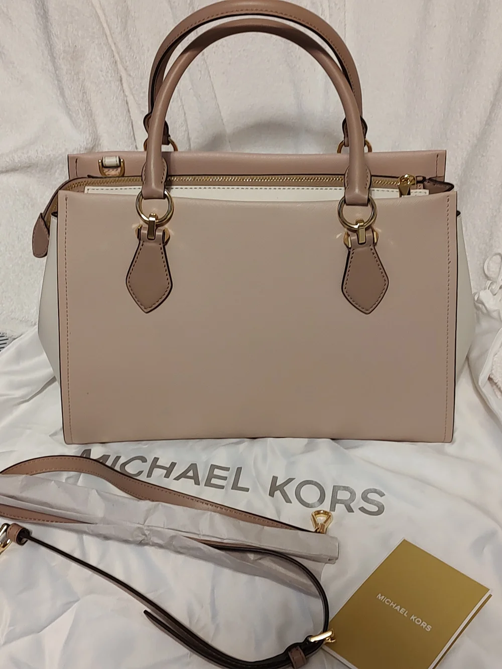 Michael Kors Women's Blush Pink Leather Satchel